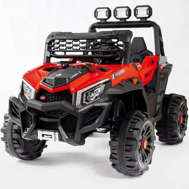 UTV Electric Ride On Car For Kids With Remote Control Leather Seat.