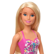Barbie's Swimsuit Beach Doll Blonde Hair and a Pink Floral Print Suit