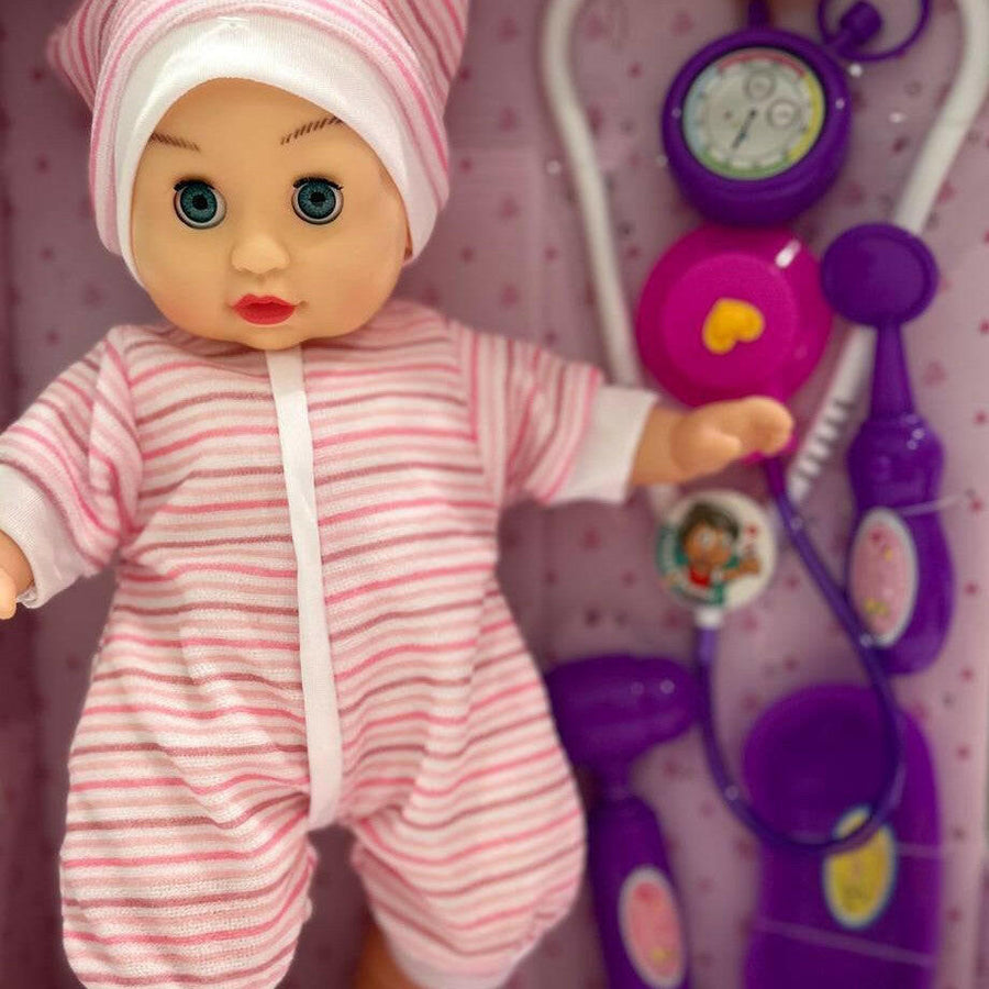 Soft Baby Doll Can Speak 12 Baby Sounds With Doctor Set 14 Inch