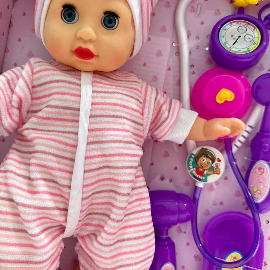 Soft Baby Doll Can Speak 12 Baby Sounds With Doctor Set 14 Inch