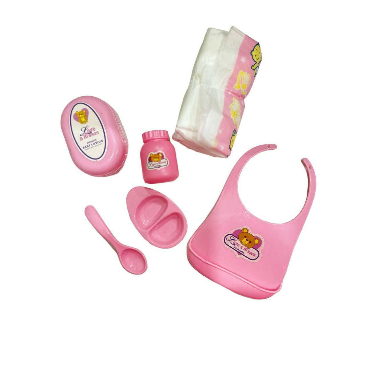 Baby Doll 14 Inch Set With Stroller And 12 Sounds
