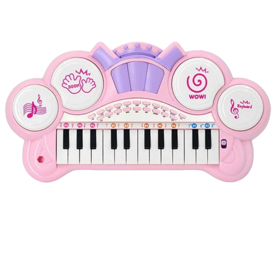 24 Key Piano Funny Musical With Light and Microphone Pink