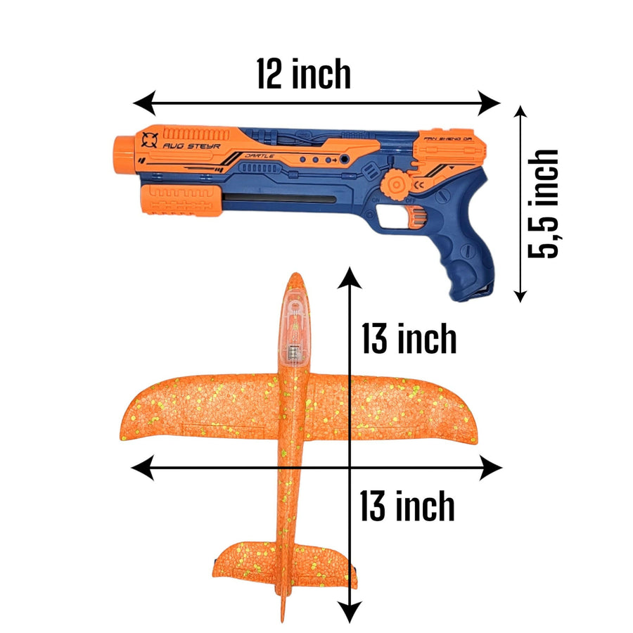 5 in 1 Foam Airplane Launcher and Foam Ball Bullet Blaster Toy Set
