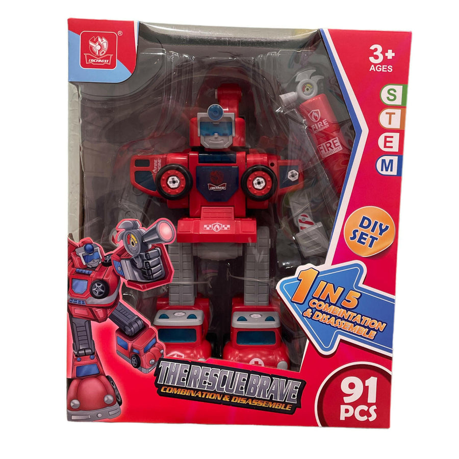 5 in1 FireTruck Toys-For-3-4-5 Best Toys for Kids This Rescue Robot