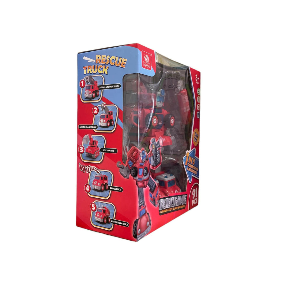5 in1 FireTruck Toys-For-3-4-5 Best Toys for Kids This Rescue Robot
