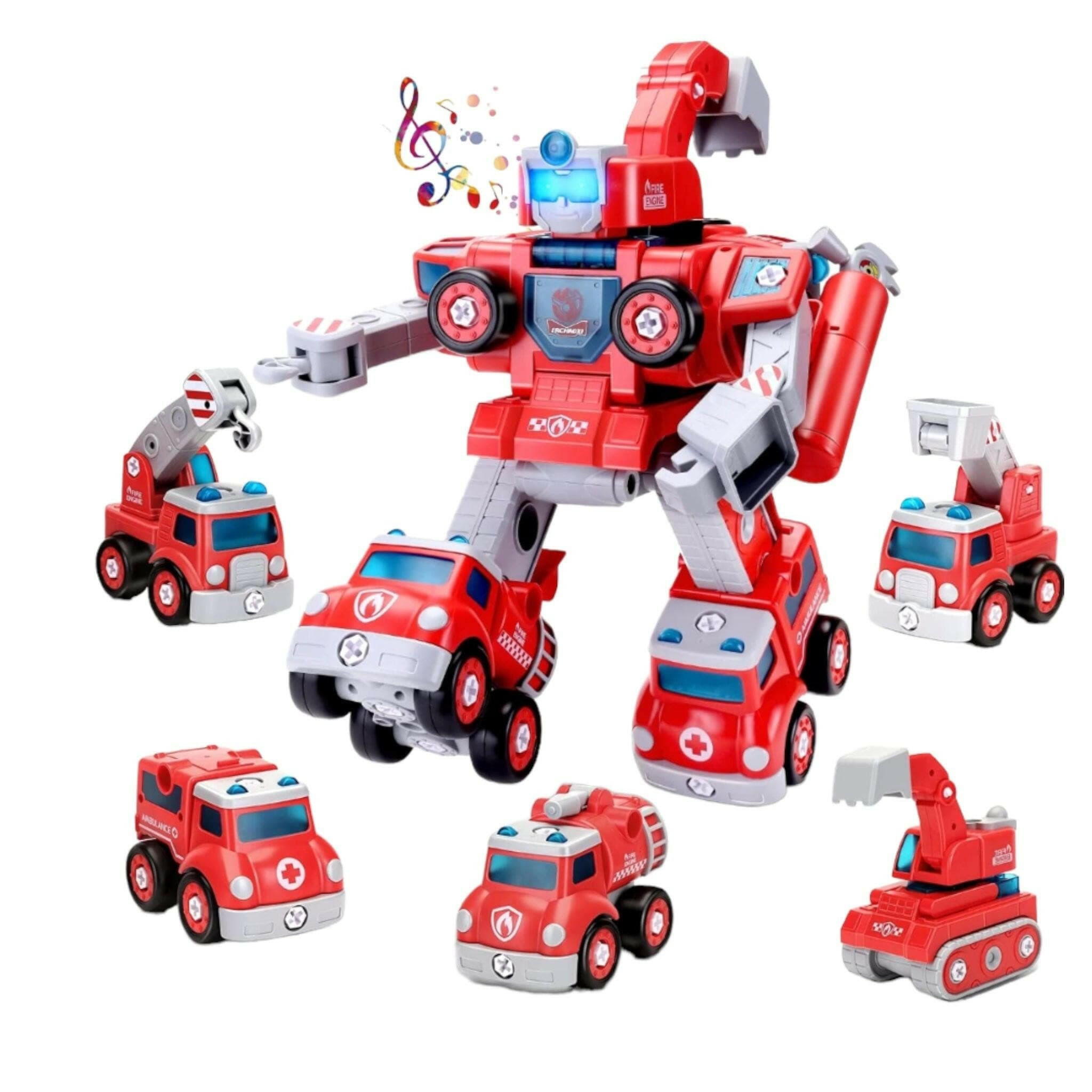 5 in1 FireTruck Toys-For-3-4-5 Best Toys for Kids This Rescue Robot